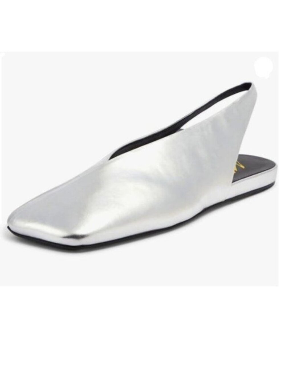 miss left Women's Slingback Flat Square Closed Toe Sandals Low Wedge Heel Sliver